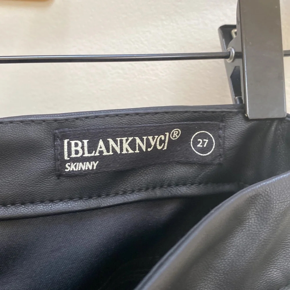 BLANK DENIM NYC whipstitch faux leather pant - Picture 4 of 11